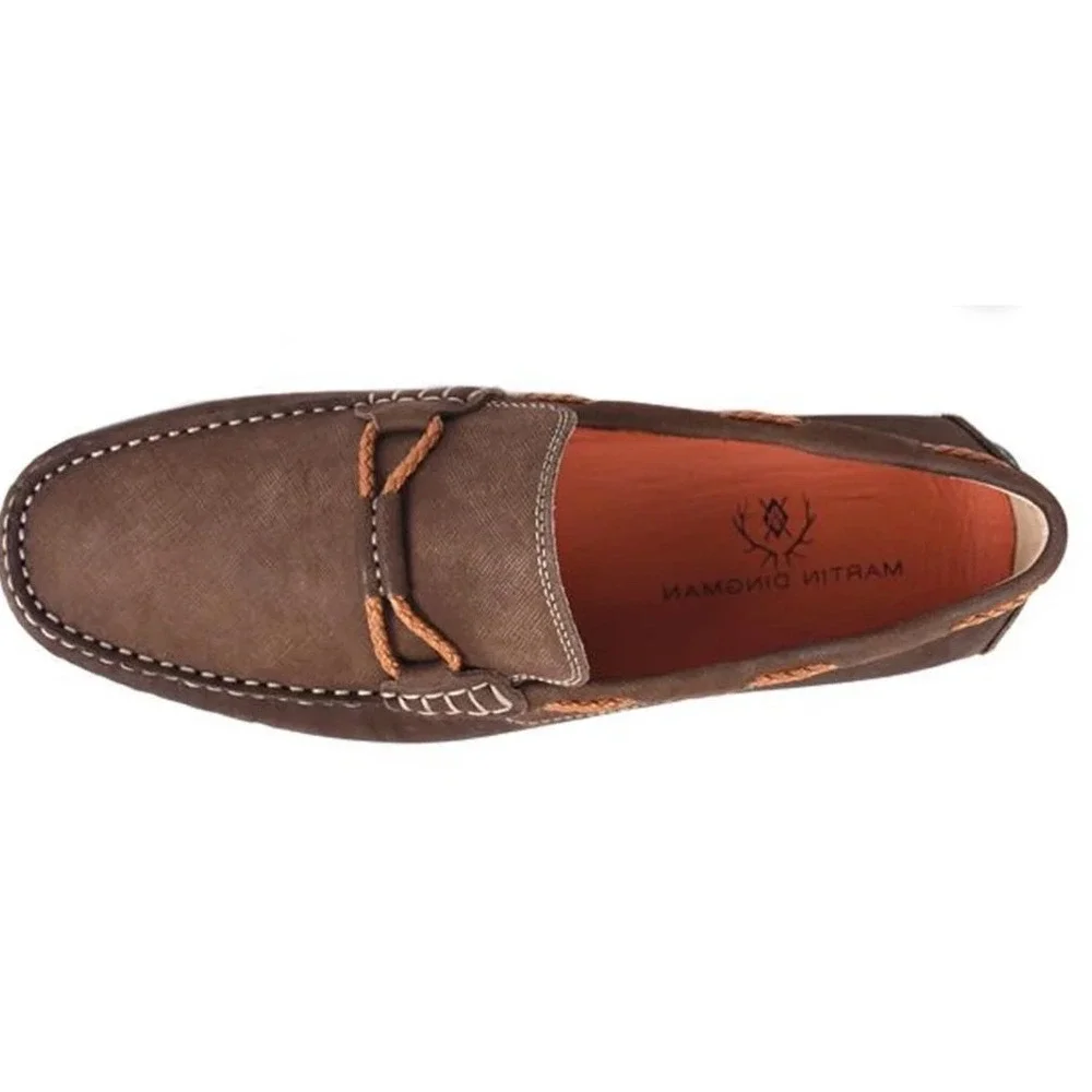 Martin Dingman Mens Bill Brown Suede Driving Moc Loafers 11.5 530801M Brazil